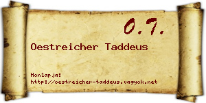 Oestreicher Taddeus névjegykártya